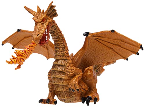 Papo -Hand-Painted - Figurine -The Enchanted World -Gold Dragon with Flame -39095 - Collectible - for Children - Suitable for Boys and Girls - from 3 Years Old