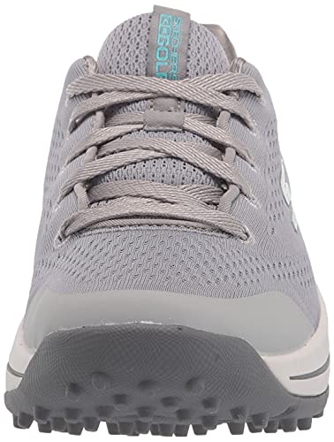 Skechers Women's Go Arch Fit Golf Shoe, Gray/Blue, 6.5