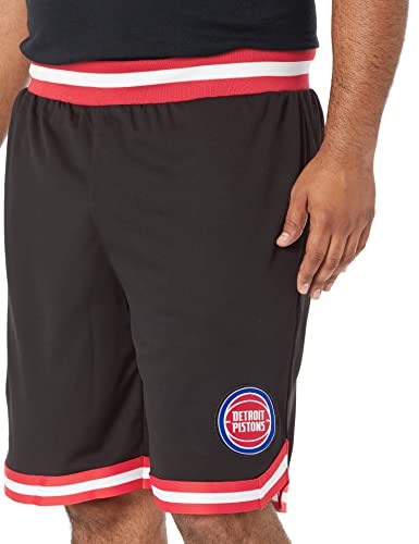 Ultra Game NBA Detroit Pistons Mens Woven Basketball Shorts, Team Color, Small