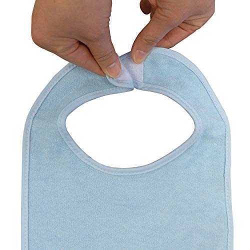 Neat Solutions 8 Count Multi-Color Solid Knit Terry Feeder Bib, Boy