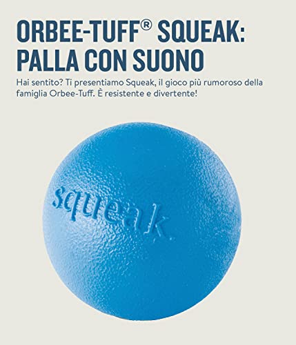 Planet Dog Orbee-Tuff Squeak Ball Blue Dog Fetch Toy