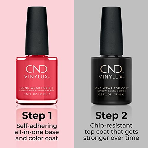 CND Vinylux Longwear Coral Nail Polish, Gel-like Shine and Chip Resistant Color, 0.5 Fl Oz