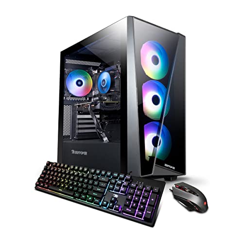 iBuyPower Pro Gaming PC Computer Desktop SlateMR2000 (Intel i3-12100F 3.3 GHz, Nvidia GeForce GTX 1650 4GB, 8 GB 3000 MHz DDR4 RAM, 500 GB NVMe SSD, WiFi Ready, Windows 11 Home)
