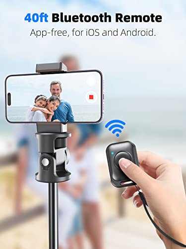 [Newest] 62' Selfie Stick Tripod with Remote - Kaiess Tripod for iPhone, High Strength Legs and Extendable Tube Tripod Stand, Fit for iPhone 14 Pro Max/14 Pro/13 Pro Max/Samsung S22/Camera/GoPro