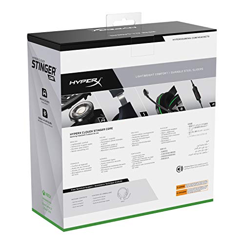 HyperX CloudX Stinger Core - Official Licensed for Xbox, Gaming Headset with In-Line Audio Control, Immersive In-Game , Microphone