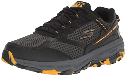 Skechers mens Go Run Trail Altitude - Marble Sneaker, Black/Yellow, 9.5 US