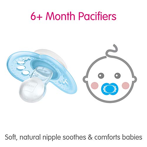 MAM Original Baby Pacifier, Nipple Shape Helps Promote Healthy Oral Development, Sterilizer Case, 6-16 Months, Attitude/Boy, 2 Piece Set (Pack of 1