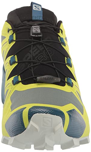 Salomon Speedcross 5 Trail Running Shoes for Men, Duck Green/Black/Evening Primrose, 8