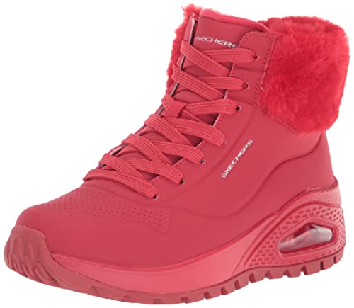 Skechers womens Sneaker Fashion Boot, Red, 11 US