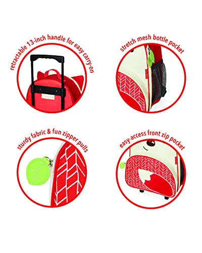 Skip Hop Kids Luggage with Wheels, Zoo, Fox