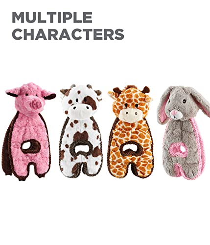 Charming Pet Cuddle Tugs Cow Plush Squeaky Dog Toy