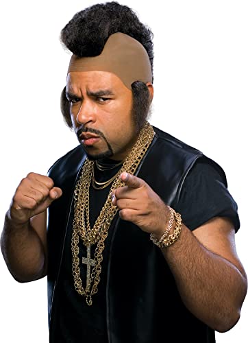 Rubie's mens Mr. Hammer Mohawk and Sideburns Wig Party Supplies, Multicolor, One Size US