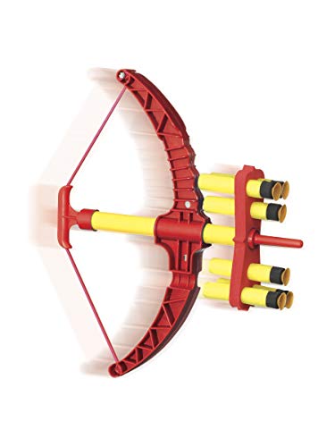 Toysmith Bow Shotz Foam Darts and Bow Set, Get Outside GO!, 6 Darts, Bow, Target, Black