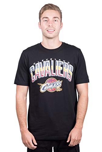 Ultra Game -NBA Cleveland Cavaliers Mens Arched Plexi Short Sleeve Tee Shirt, Black, Small