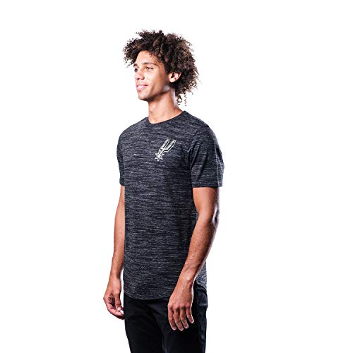 Ultra Game NBA San Antonio Spurs Mens Space Dye Tee Shirt, Team Color, Small