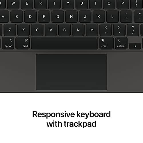 Apple Magic Keyboard: iPad Keyboard case for iPad Pro 11-inch (1st, 2nd, 3rd, 4th Generation) and iPad Air (4th, 5th Generation), Great Typing Experience, Built-in trackpad, British English - Black
