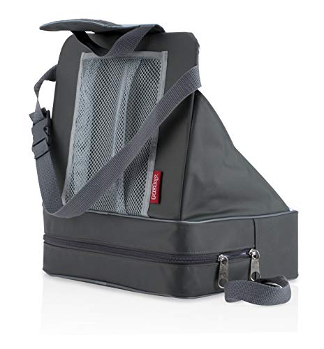 Nuby Easy Go Safety Lightweight High Chair Booster Seat, Great for Travel, Gray