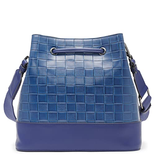 Calvin Klein Gabrianna Novelty Bucket Shoulder Bag, Medieval Blue Woven