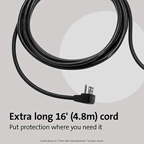 Kensington SmartSockets 6-Outlet, 16-Foot Cord, and 1500 Joules Tabletop Surge Protector (K62634NA)