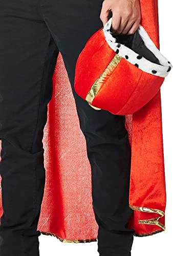 Forum Novelties Men's King Robe and Crown Set, Red, One Size