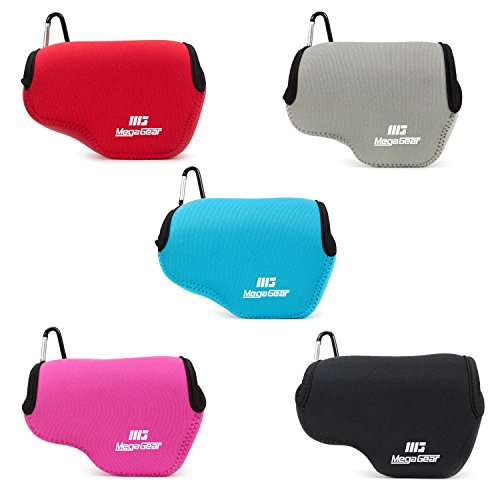 MegaGear MG064 Ultra Light Neoprene Camera Case Compatible with Sony Alpha A6400, A6500, A6300, A6000 (16-50 mm)-Black (MG063)