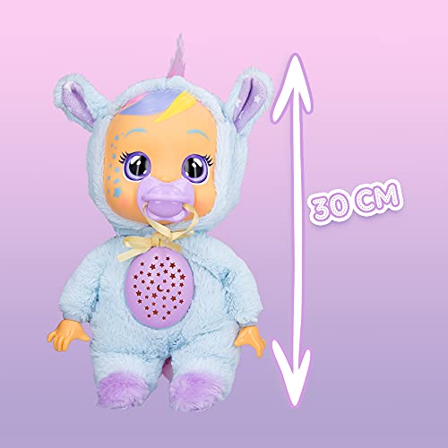 Cry Babies Goodnight Jenna - 12' Sleepytime Baby Doll | Plays 5 Lullabies and Night Light Starry Sky Projection , Blue