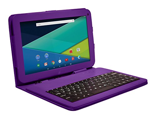 Prestige ELITE A10QL - 10.1-inch QuadCore Android 5.0 Lollipop Tablet with Keyboard Case included Touch screen - Purple