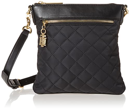 Tommy Hilfiger womens Charming Crossbody Bag, Black, One Size US
