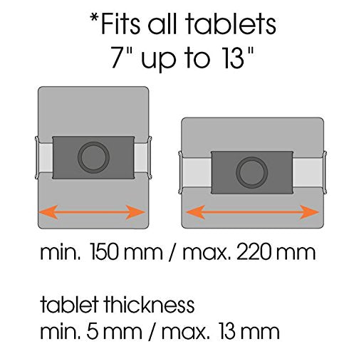 Vogel's TMS 1030 Full-motion tablet wall mount for all tablets from 7-13 inch | Swivels up to 180º (left/right) | Can be tilted up to 15º | Also fits iPad and Samsung Galaxy Tab| Black