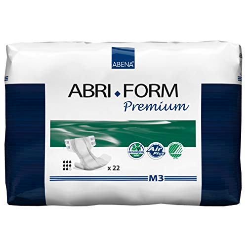 Abena Abri-Form Premium Incontinence Briefs, Level 3, (Medium To Large Sizes) Medium, 22 Count