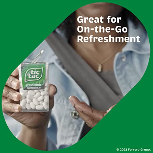 Tic Tac Fresh Breath Mints, Freshmints, Bulk Hard Candy Mints, 1 oz Single Packs, 12 Count