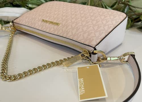 Michael Kors Jet Set Travel Medium Pouchette Crossbody Bag (Dark Powder Blush)
