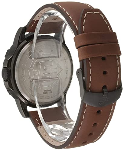 Timex Men's T49990 Expedition Rugged Metal Brown/Natural Leather Strap Watch