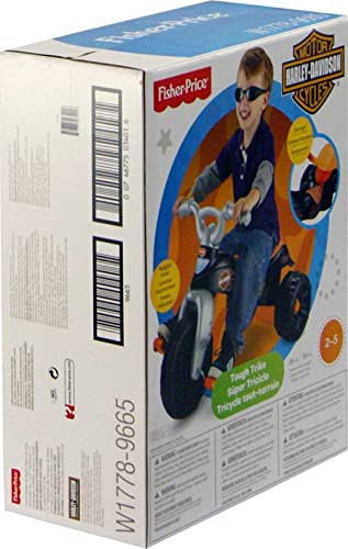 Fisher-Price Harley-Davidson Toddler Tricycle Tough Trike Bike With Handlebar Grips and Storage For Preschool Kids Ages 2+ Years [Amazon Exclusive]
