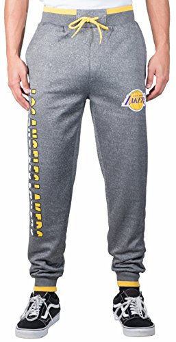 Ultra Game mens Men's Soft Sweatpants NBA Men s Bounce Active Poly Fleece Team Logo Jogger Pants, Heather Charcoal, X-Large US