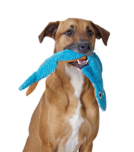 Petstages Stuffing-Free Floppy Shark Plush Dog Toy, Large