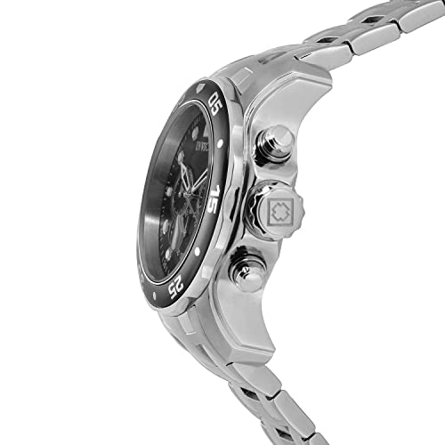 Invicta Men's 0069 'Pro Diver Collection' Stainless Steel Watch, Silver/Black