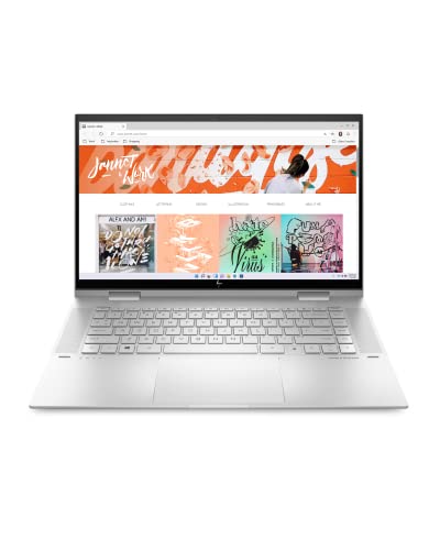 HP Envy x360 Convertible 15-inB0BTRWY4GCch Laptop, Intel Core i7-1260P Processor, Intel Iris Xe Graphics, 16 GB RAM, 1 TB SSD, Windows 11 Home (15-es2026nr, Natural Silver Aluminum)