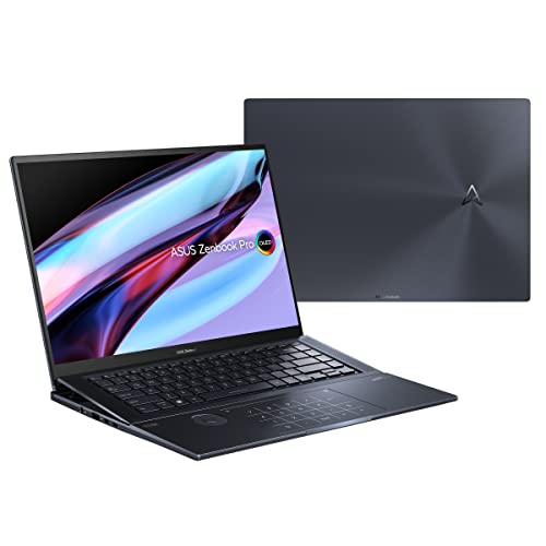 ASUS Zenbook Pro 16X OLED 16' 4K OLED 16:10 Touch Display, Dial, Intel i7-12700H CPU, GeForce RTX 3060 Graphics, 16GB RAM, 1TB SSD, Windows 11 Home, Tech Black, UX7602ZM-DB74T