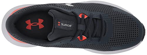 Under Armour Men's Surge 3 Running Shoe, (404) Downpour Gray/After Burn/White, 7.5