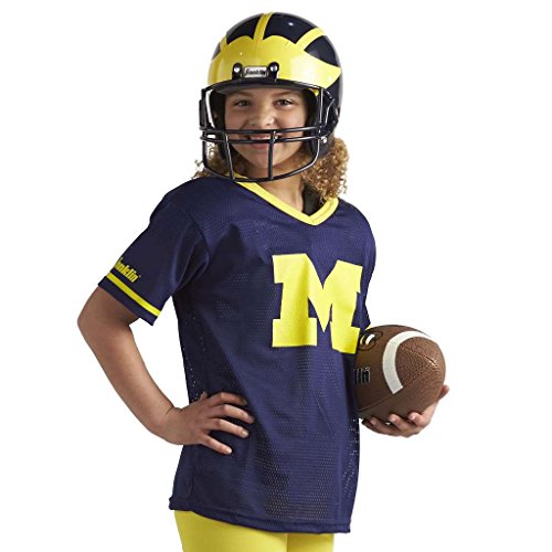 Franklin Sports NCAA Michigan Wolverines Kids College Football Uniform Set - Youth Uniform Set - Includes Jersey, Helmet, Pants - Youth Medium