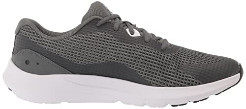 Under Armour Women's Surge 3 Sneaker, (106) Pitch Gray/White/White, 6.5
