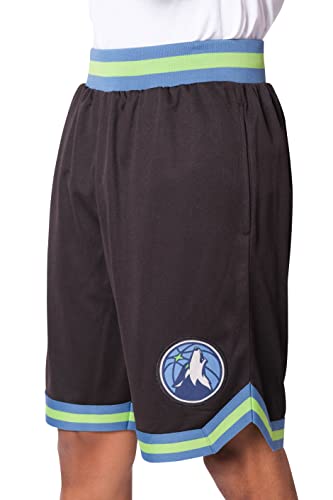 Ultra Game NBA Minnesota Timberwolves Mens Woven Basketball Shorts, Team Color, X-Large
