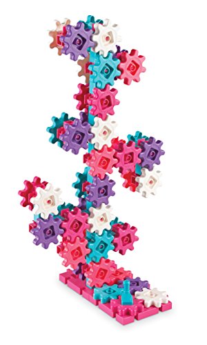Learning Resources Gears! Gears! Gears! Deluxe Building Set Pink - 100 Pieces, Ages 3+ STEM Toys, Gears for Kids, Preschool Building Sets