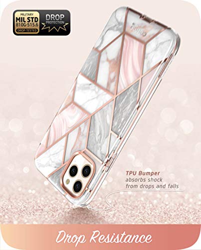 i-Blason Cosmo Series Case for iPhone 11 Pro 5.8 inch, Slim Full-Body Stylish Protective Case with Built-in Screen Protector (Marble)