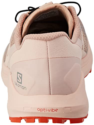 Salomon Sense Ride 4 Running Shoes for Women Trail, Sirocco/Peachy Keen/Red Orange, 10