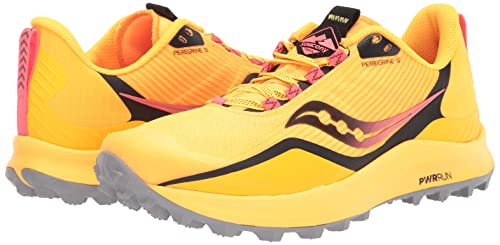 Saucony Women's Peregrine 12 Running Shoe, VIZIGLD/VIZIRED, 9