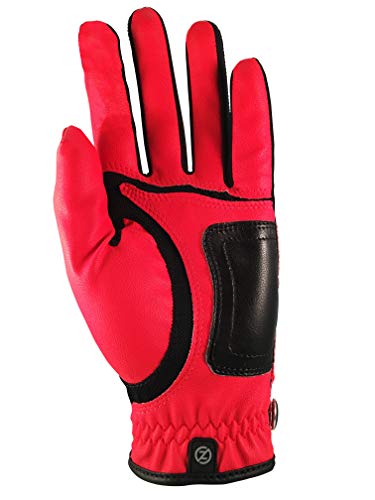 Zero Friction Men's Golf Gloves, Left Hand, One Size, Red