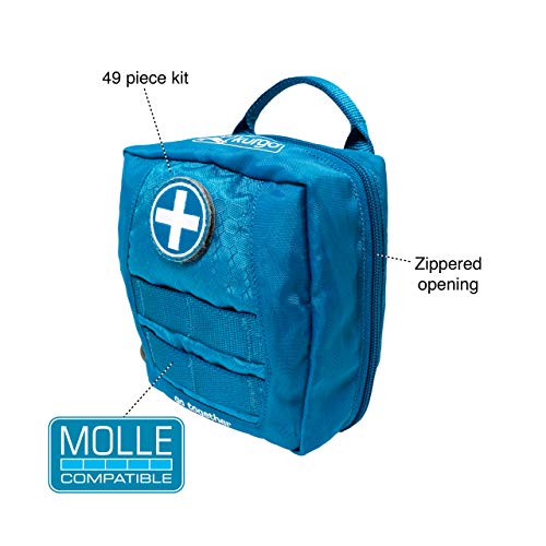Kurgo Pet Tactical First Aid Kit, Dog First Aid MOLLE Harness Attachment, Detachable Pouch for MOLLE Dog Harness (First Aid Kit), Coastal Blue