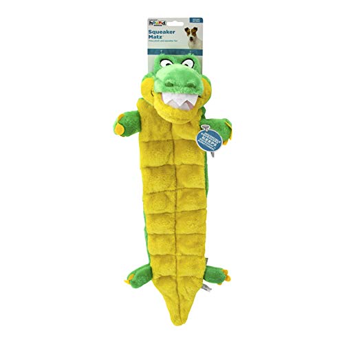 Outward Hound Squeaker Matz Plush Gator Dog Toy, XL